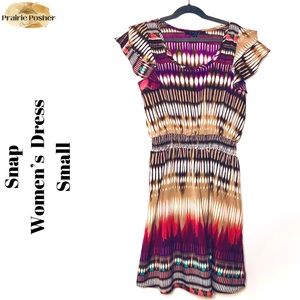 Snap, Dress, Women’s Small, Purple/Brown, EUC, PrairieposherCA